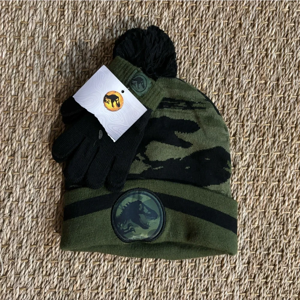 Kids Jurassic Park Hat & Gloves